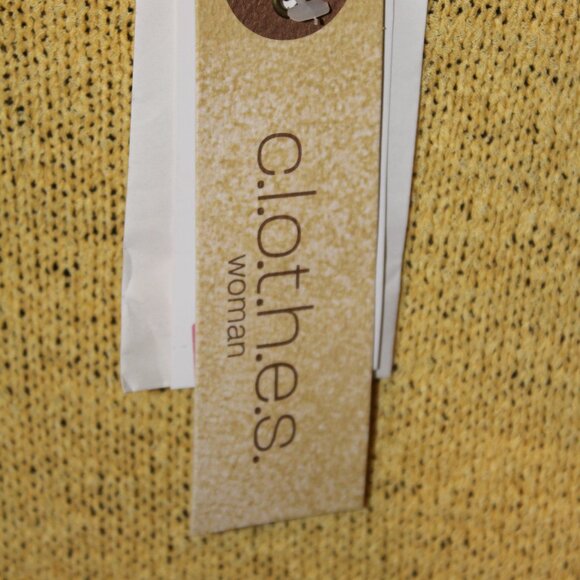 c.l.o.t.h.e.s. Bright, One Button, Yellow, Pull-on Sweater Cardigan 3X, NWT's - Picture 7 of 12